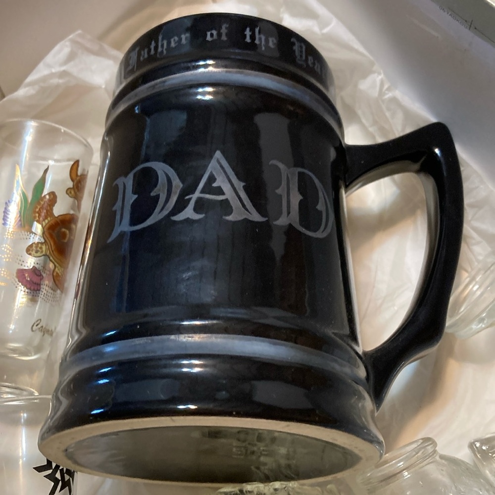 Beer stein and shot Glasses